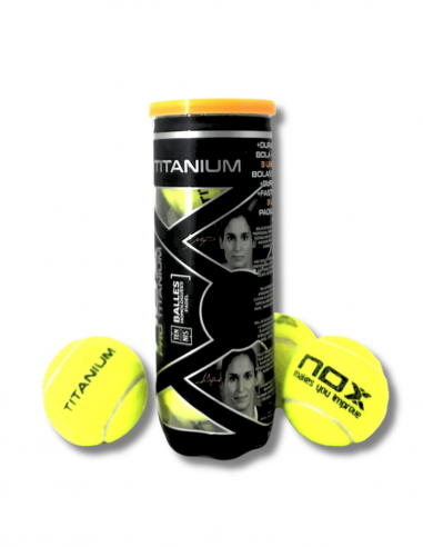 Conjunto de 3 bolas de padel Nox Pro Titanium