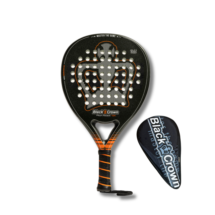 Padel Racket Black Crown Piton Attack 16k