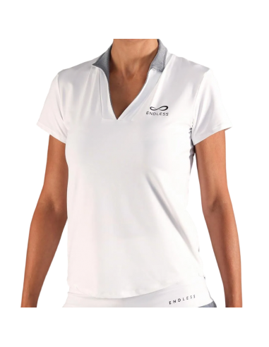 Polo de Mujer Endless Onyx Ärmel Blanco