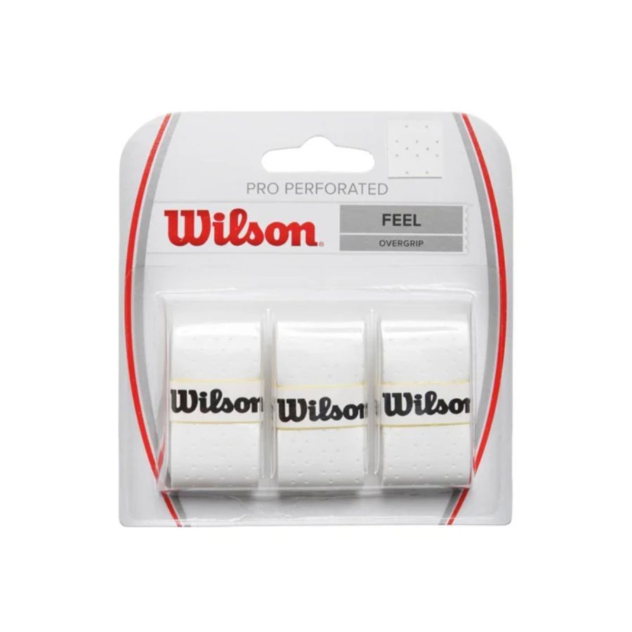 Overgrips WILSON Pack 3 unidades Pro Perforated Blanco