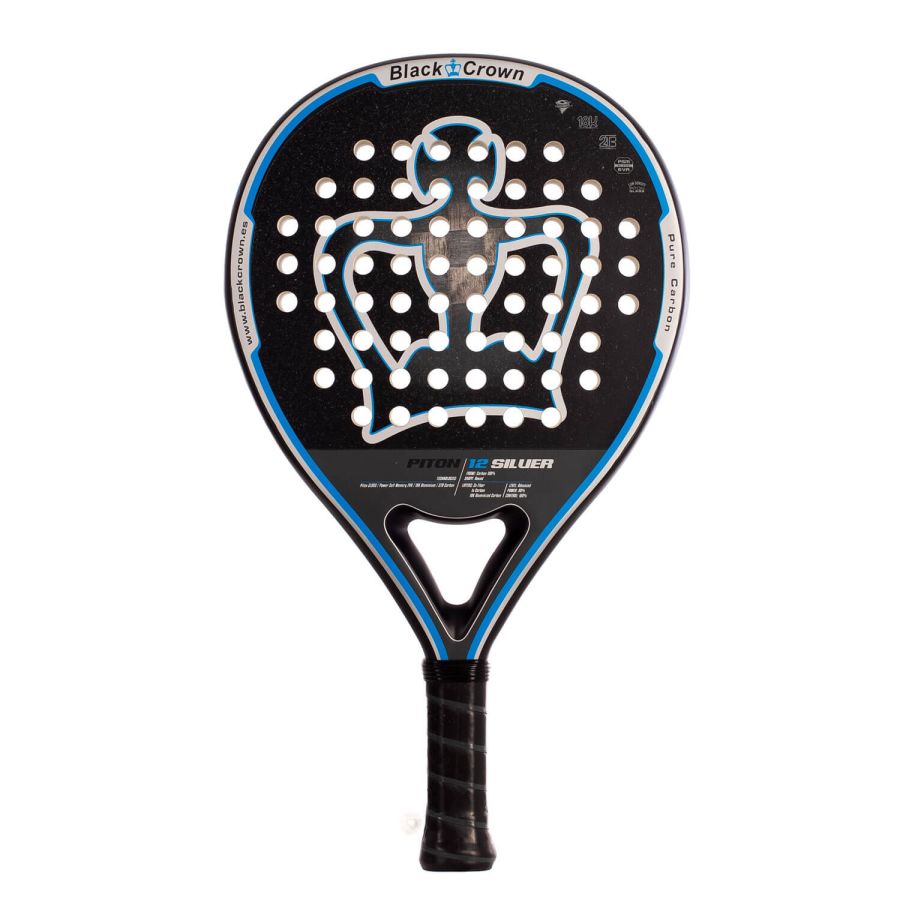 Pala de Padel Black Crown Piton 12 Silver